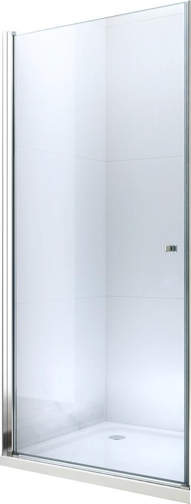 MEXEN - Pretoria Sprchové dvere krídlové 85 cm, transparent, chróm sa stenovým profilom 852-085-000-01-00
