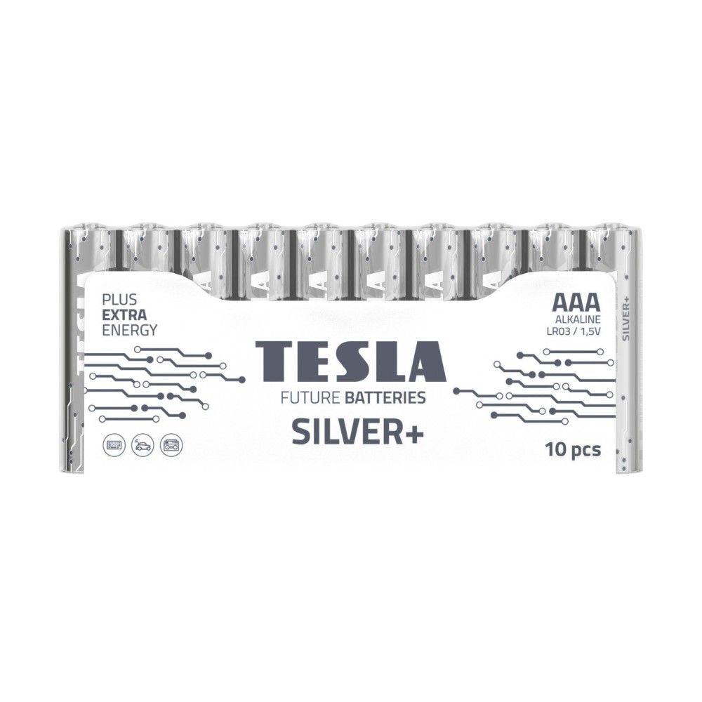Batéria alkalická tesla silver+ aaa 1,5v - 10ks
