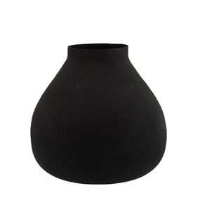 MADAM STOLTZ Dekoratívna váza Iron Matt Black 22 cm