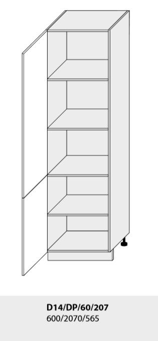 ArtExt Kuchynská linka Quantum Kuchyňa: Spodná skrinka D14/DP/60/207 / (ŠxVxH) 60 x 207 x 56,5 cm