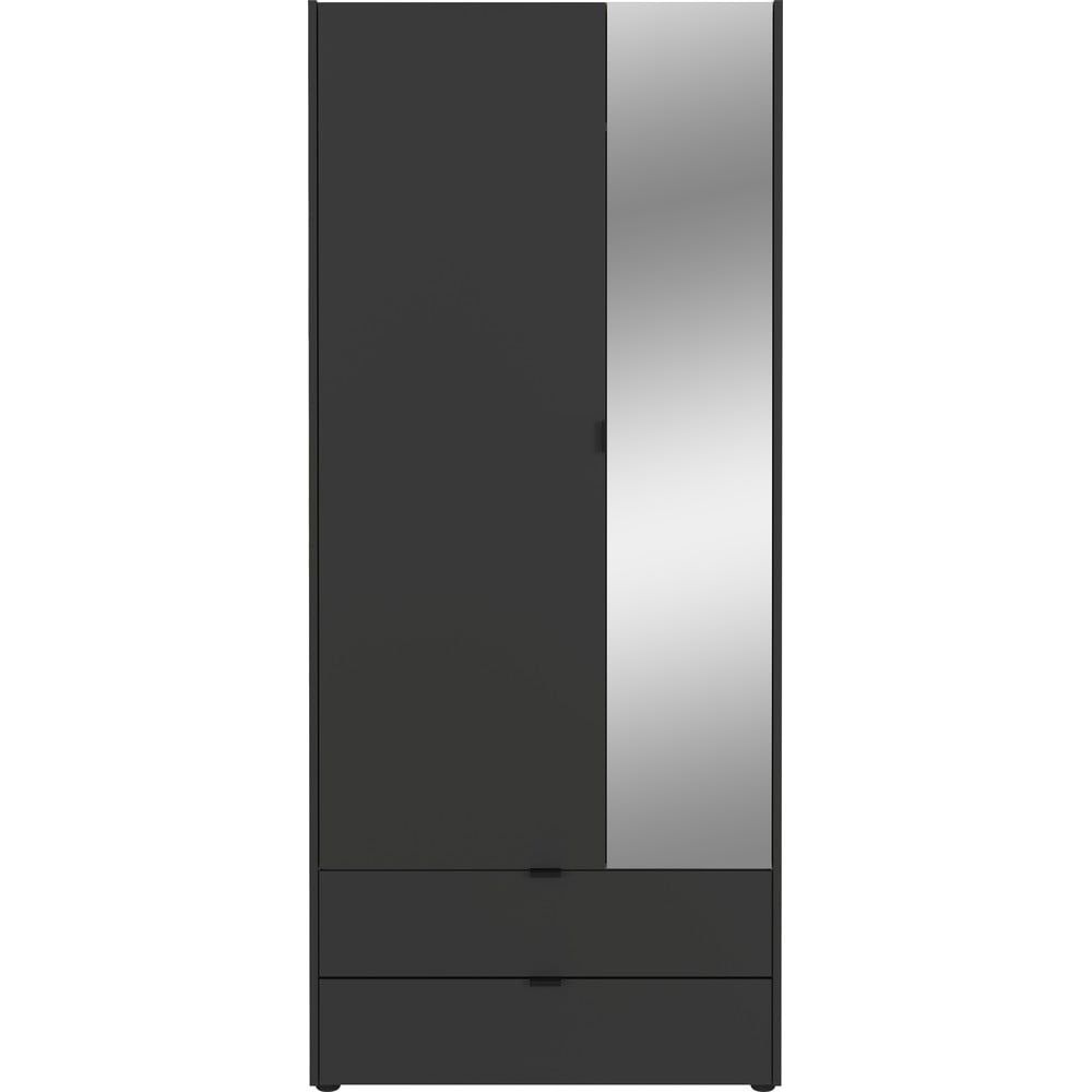 Antracitovosivá šatníková skriňa so zrkadlom 84x196 cm Tuscon – Germania
