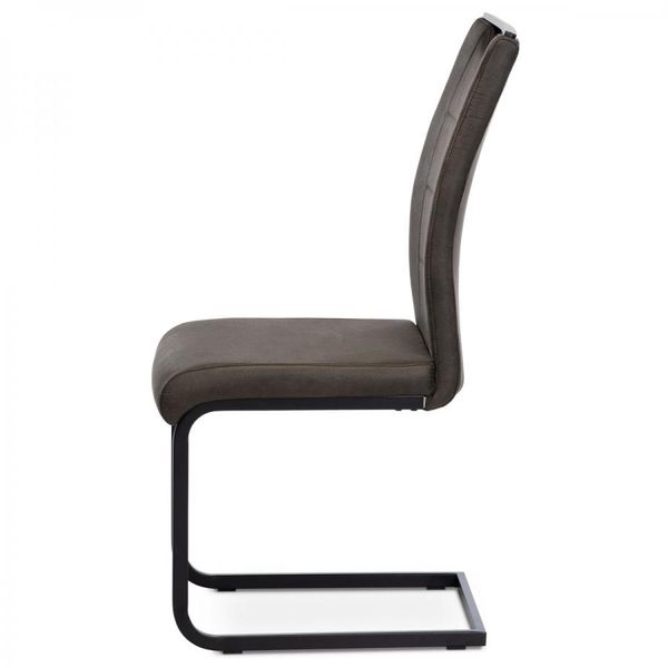 Autronic -  Jedálenská stolička DCL-412 GREY3, poťah sivá látka v dekore vintage kože
