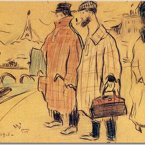 Obraz - Pablo Picasso and Sebastia Junyer-Vidal arrives to Paris zs17919