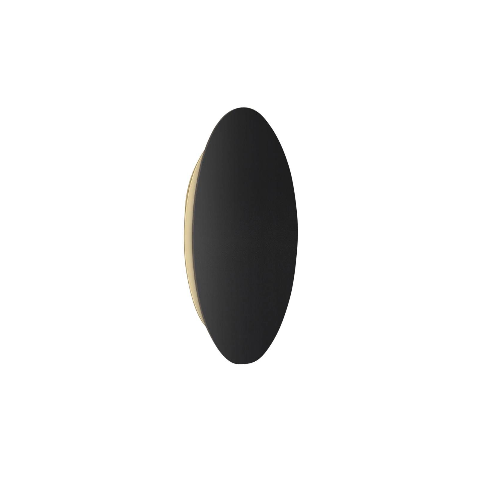 Escale Blade nástenné LED čierna matná Ø 34 cm, Obývacia izba / jedáleň, hliník, 15W
