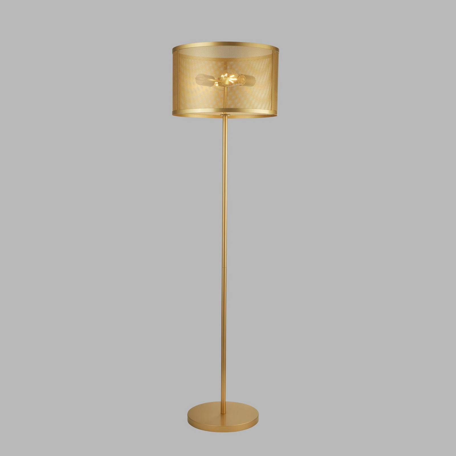Searchlight Stojaca lampa Fishnet, zlatá, Obývacia izba / jedáleň, konštrukčná oceľ, E27, 60W, K: 145cm
