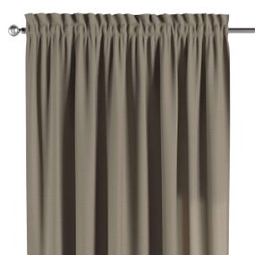Dekoria Záves s navliekacou riasiacou páskou, sivo hnedá, 130 × 260 cm, Cotton Panama, 702-28