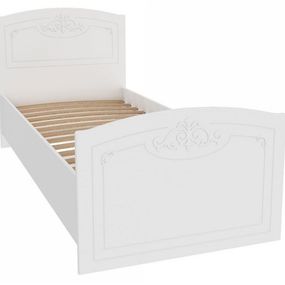 Rustikálna posteľ s roštom juliet 80x190cm - biela