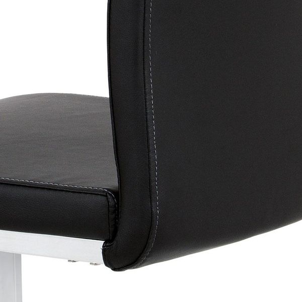 Autronic -  Jedálenská stolička DCL-411 BK čierna koženka / chrom