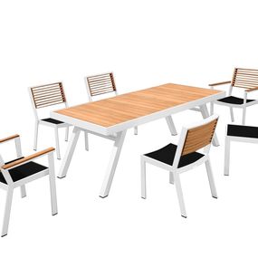 Higold Záhradná jedálenská zostava HIGOLD II - York Dining White/Black