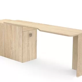 Písací stôl rea teeny s kontajnerom l/p - dub bardolino