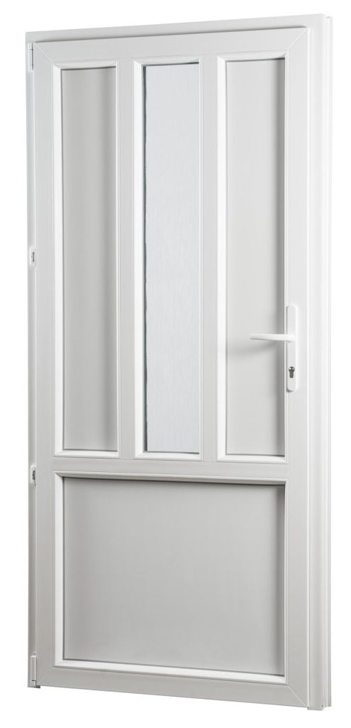 SKLADOVE-OKNA.sk Vedľajšie vchodové dvere REHAU Smartline+, ľavé, 980 x 2080 mm, biela