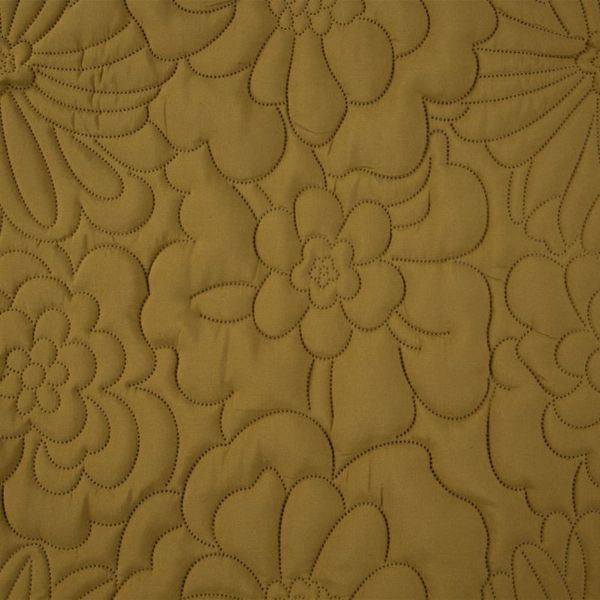 DomTextilu Matný žltý prehoz s potlačou kvetov Šírka: 220 cm | Dĺžka: 240 cm 35654-170934