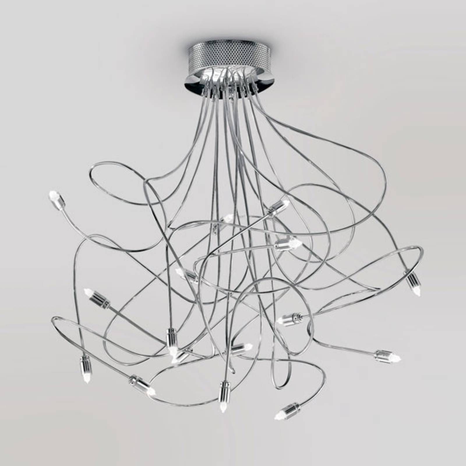Metallux Stropné svietidlo Free Spirit, 16-plameňové, Obývacia izba / jedáleň, medená, G9, 40W, K: 110cm