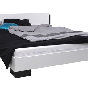 Manželská posteľ 160 cm Laurenia (čierna) (s roštom)