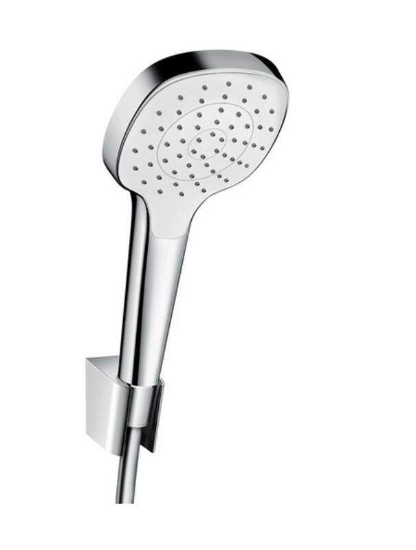 HansGrohe Croma Select E - Ručná sprcha Vario Porter, súprava 1,60 m, biela/chróm 26413400