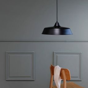 Dyberg Larsen Raw závesná lampa, čierna, Obývacia izba / jedáleň, kov, E27, 20W, K: 30cm