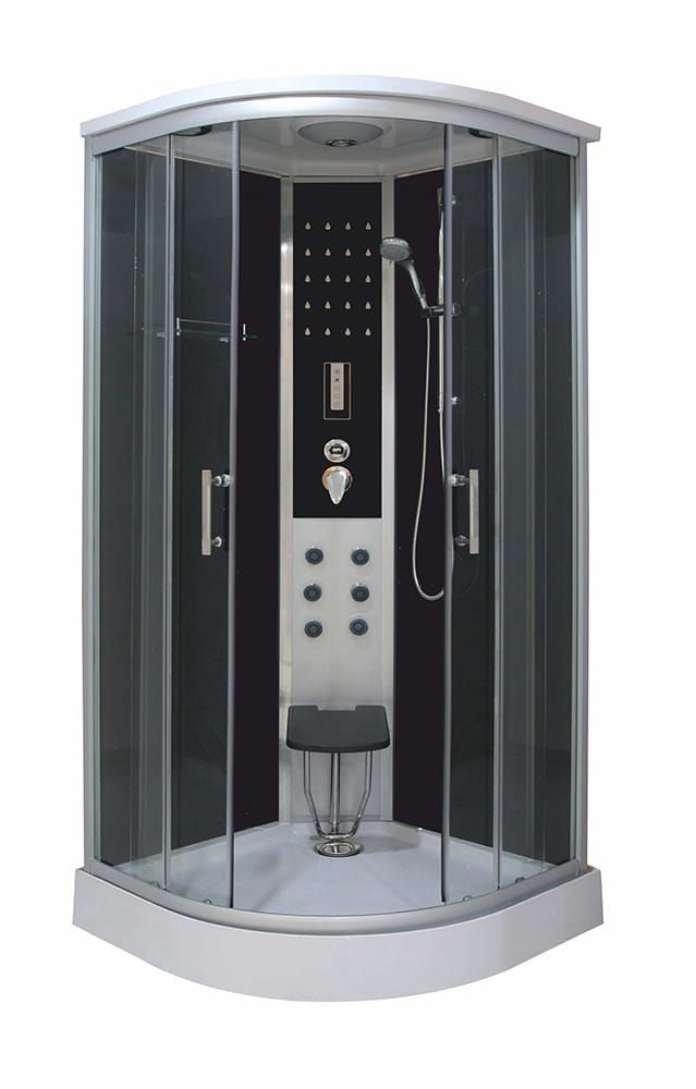 Sanotechnik - DREAM - Štvrťkruhový hydromasážny sprchovací box 90 x 90 x 215 cm