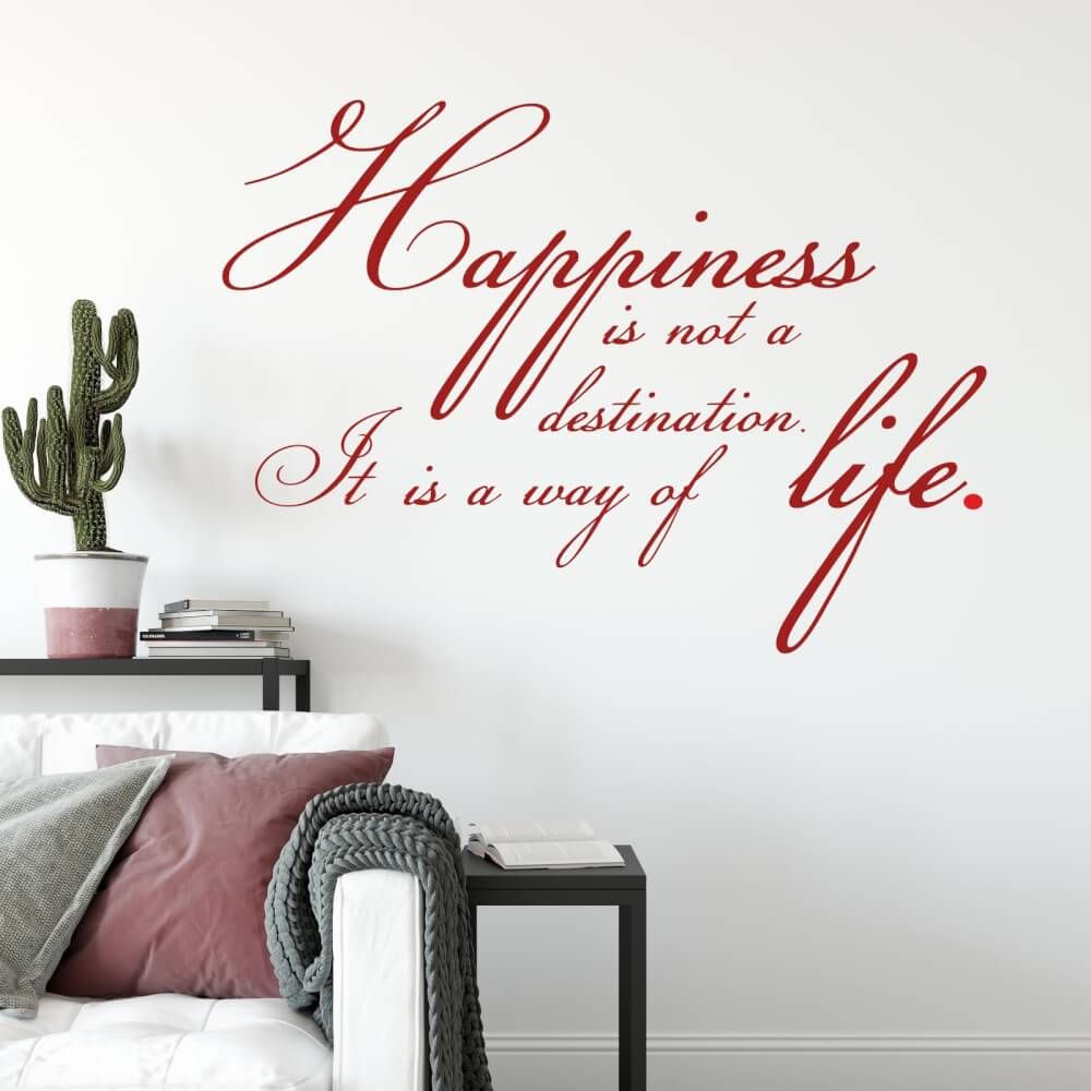Nálepka na stenu - Happiness