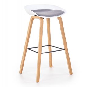Barová stolička Ivy10 biela / sivá