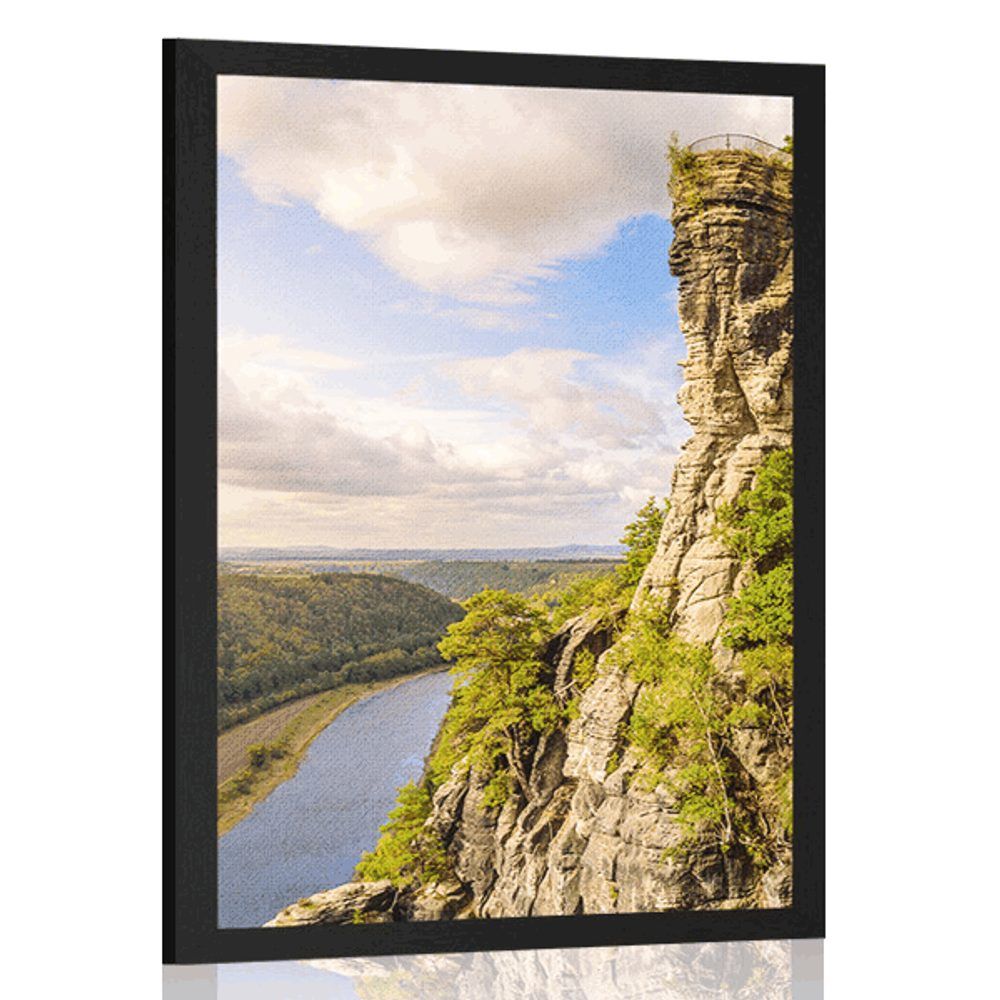 Plagát výhľad na rieku Labe - 30x45 black