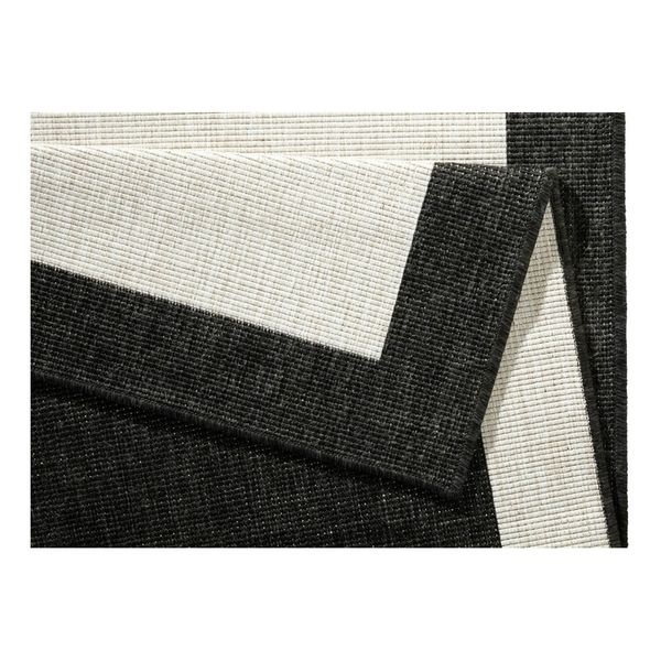 Čierno-krémový vonkajší koberec NORTHRUGS Panama, 80 x 150 cm