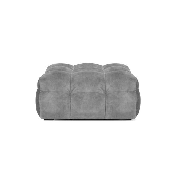 Sivý zamatový puf Windsor & Co Sofas Vesta