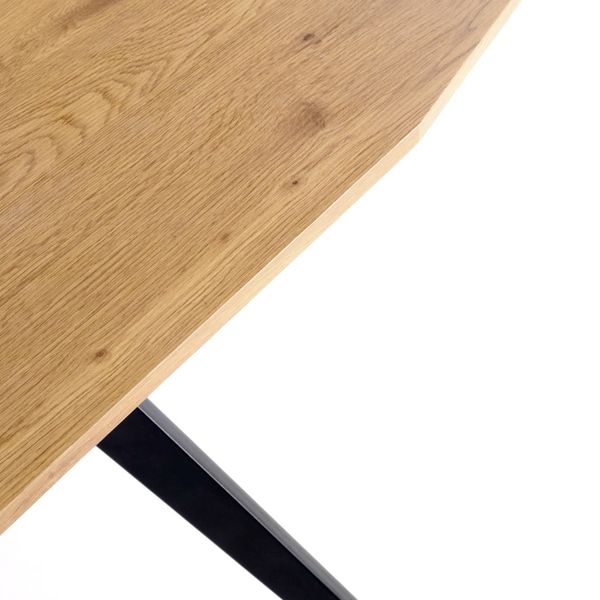 Rozkladací jedálenský stôl Gustavo - dub zlatý / čierna