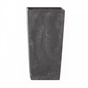 Kinekus Kvetináč plastový antracit, 22x22x42cm, Urbi Square BETON Effect, s vložkou