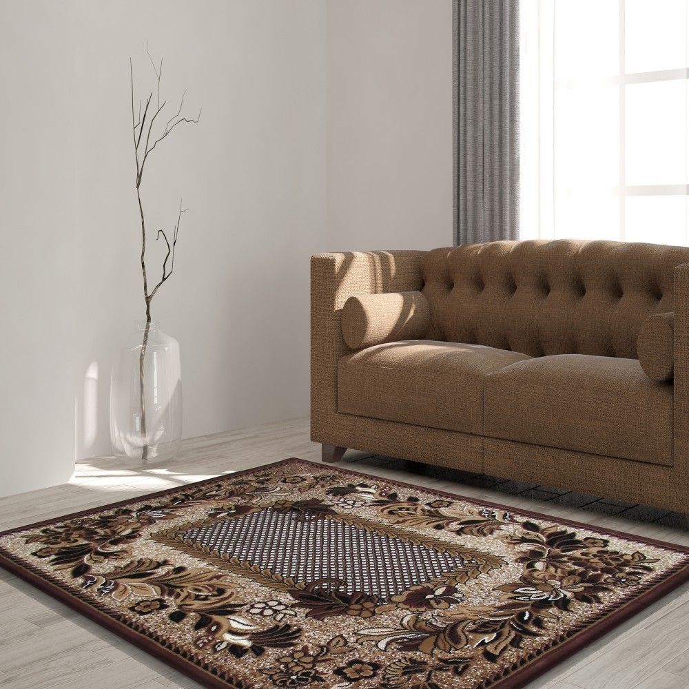 DomTextilu Kvalitný hnedý koberec do obývačky 19644-135254