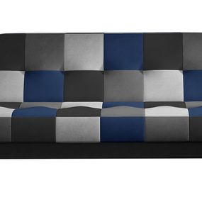 Rozkladacia pohovka s úložným priestorom Cosa - čierna / sivá / svetlosivá / modrá