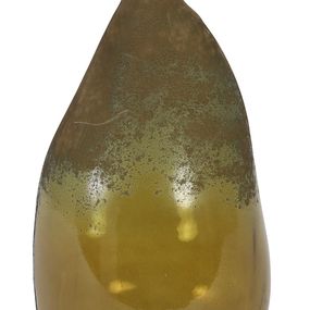 Veľká sklenená váza FITORIA matted brown/clear brown