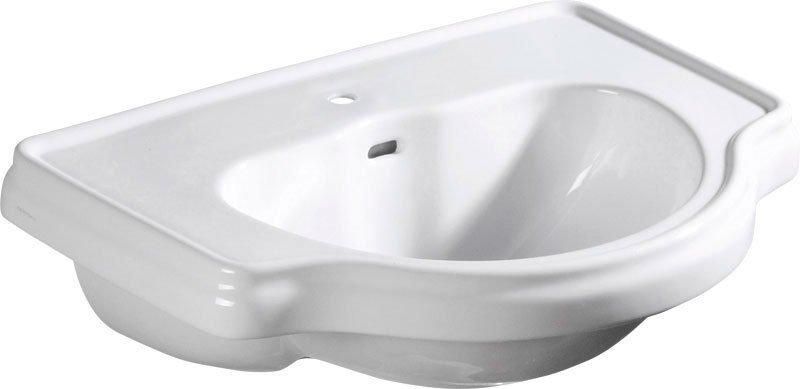 KERASAN - RETRO keramické umývadlo 62x45,5cm, zapustné, biela 103001