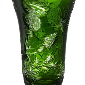 Krištáľová váza Thistle, farba zelená, výška 305 mm