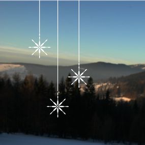 Pieris design Perlové ozdoby - Vianočné nálepky na okno studená zelená