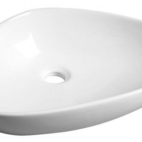 SAPHO - TERUEL keramické umývadlo 58,5x39 cm, na dosku, biela BH7007