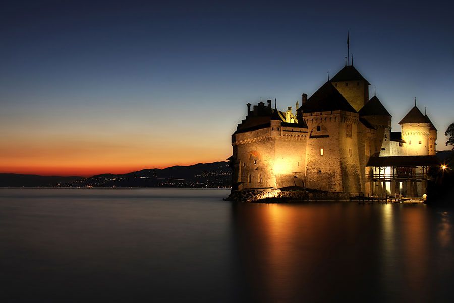 Architektúra Fototapeta - Zámok Montreux 18559 - vinylová