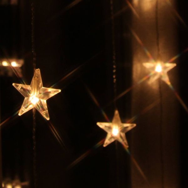 STAR TRADING Desať povrazov – svetelný LED záves Star 20-pl., plast, 0.06W, L: 180 cm, K: 40cm