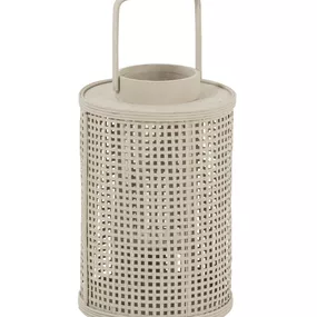 Béžová bambusová lampáš Bamboo Grid - Ø 23 * 35 cm