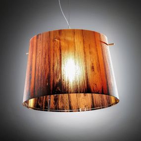 Slamp Woody – lampa s prelínaním farieb, oranžová, Obývacia izba / jedáleň, polykarbonát, E27, 100W, K: 25cm