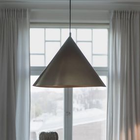 PR Home Hyde závesná lampa, čierna/zlatá, Ø 50 cm, Obývacia izba / jedáleň, kov, E27, 25W, K: 38cm