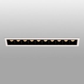 FARO BARCELONA Zapustené LED svietidlo Troop s rámom, 10-pl., Chodba, hliník, plast, 2W, P: 25.7 cm