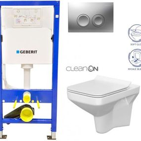 GEBERIT DuofixBasic s matným tlačidlom DELTA21 + WC CERSANIT CLEANON COMO + SEDADLO 458.103.00.1 21MA CO1