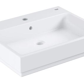 Grohe Cube Ceramic - Umývadlo s prepadom, 600x490 mm, PureGuard, alpská biela 3947700H