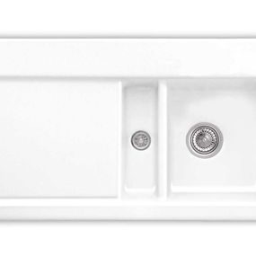 VILLEROY & BOCH VILLEROY & BOCH - Keramický drez Subway 60 White alpin nástavný 1000 x 510 bez excentra 671201R1