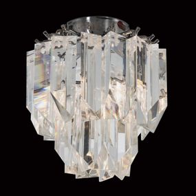 Patrizia Volpato Stropné svietidlo Cristalli olovnatý krištáľ 18 cm, Obývacia izba / jedáleň, kov, olovnatý krištáľ, G9, 60W, K: 19cm