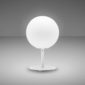 Fabbian Lumi Sfera stolná lampa stojaca Ø 14 cm, Obývacia izba / jedáleň, sklo, kov, G9, 48W, K: 22cm