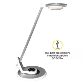 Ecolite, LIMA lampa stolná LED,8W, biela, stmievateľná