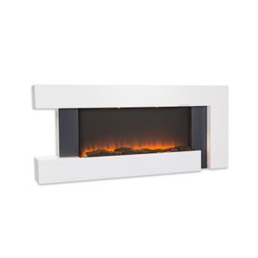 Klarstein Studio Light & Fire 2, elektrický krb, 1000/2000 W, MDF, diaľkový ovládač, biely