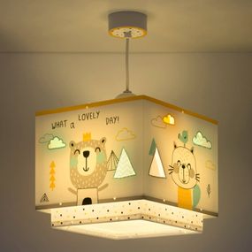 Dalber Hello Little závesná lampa do detskej izby, Detská izba, plast, E27, 60W, P: 24 cm, L: 24 cm, K: 21.5cm