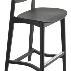 CRASSEVIG - Barová stolička s čalúneným sedadlom LENE, nízka